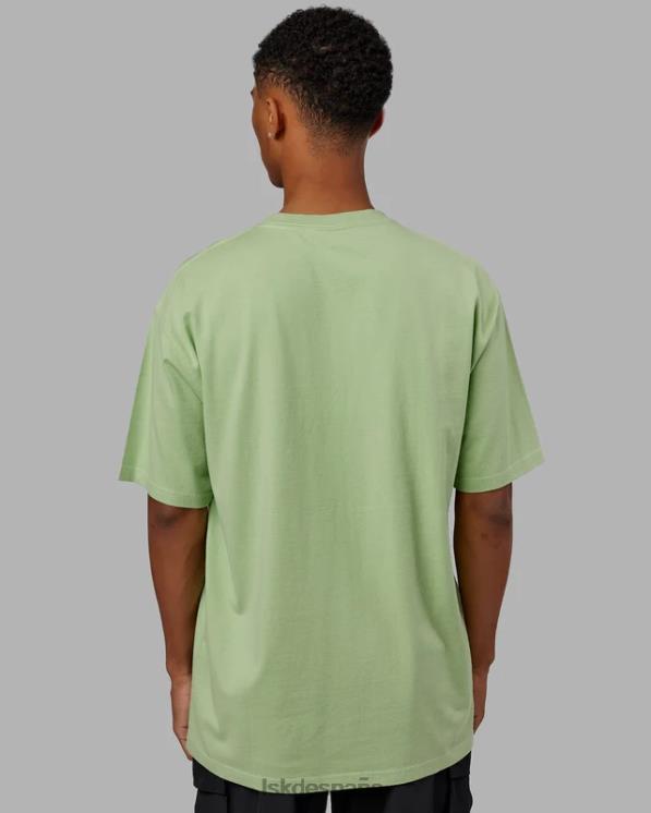LSKD unisexo Camiseta extragrande alineada de peso pesado - higo verde 8T6NZ248 vestir