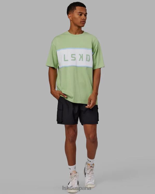 LSKD unisexo Camiseta extragrande alineada de peso pesado - higo verde 8T6NZ248 vestir