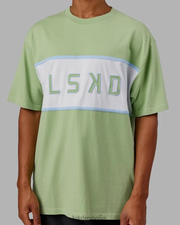 LSKD unisexo Camiseta extragrande alineada de peso pesado - higo verde 8T6NZ248 vestir