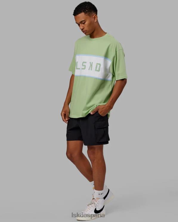 LSKD unisexo Camiseta extragrande alineada de peso pesado - higo verde 8T6NZ248 vestir