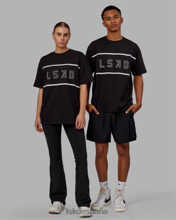 LSKD unisexo Camiseta extragrande alineada de peso pesado - negro 8T6NZ240 vestir