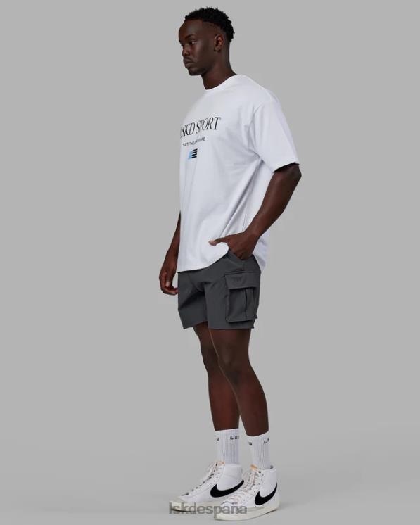 LSKD unisexo Camiseta extragrande con bandera pesada - blanco 8T6NZ299 vestir