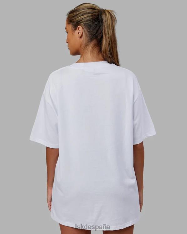 LSKD unisexo Camiseta extragrande con bandera pesada - blanco 8T6NZ299 vestir