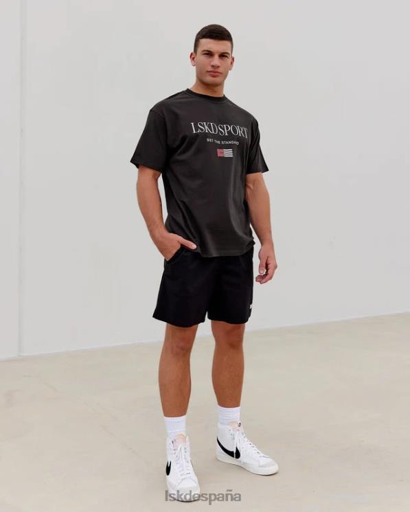 LSKD unisexo Camiseta extragrande con bandera pesada - nogal oscuro 8T6NZ250 vestir