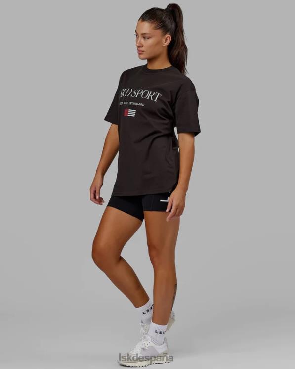 LSKD unisexo Camiseta extragrande con bandera pesada - nogal oscuro 8T6NZ250 vestir