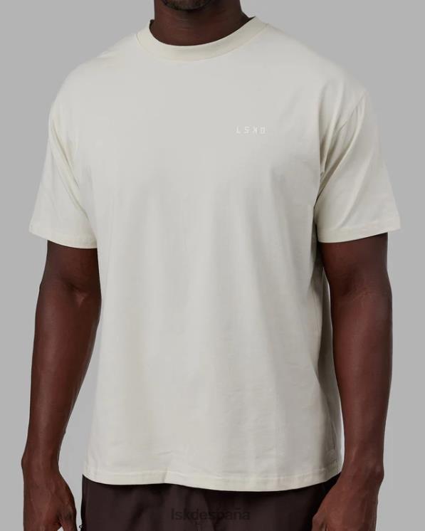 LSKD unisexo Camiseta extragrande de algodón con elevación - hueso 8T6NZ235 vestir