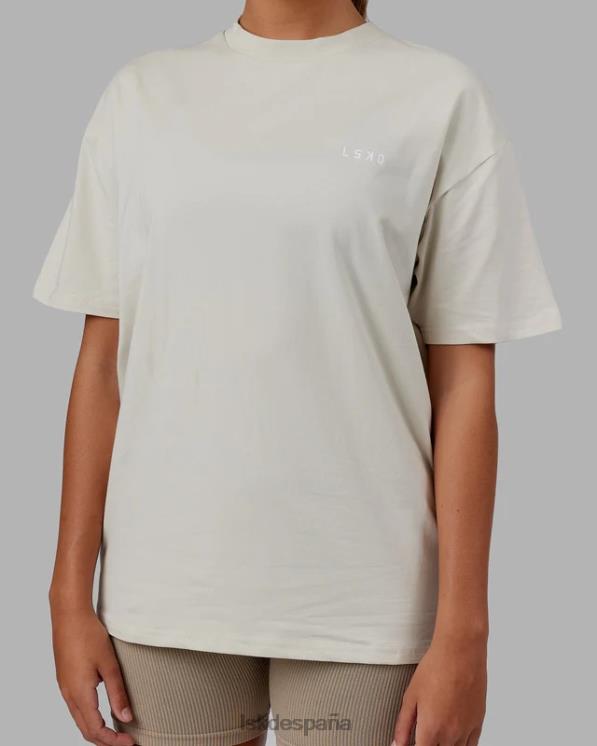 LSKD unisexo Camiseta extragrande de algodón con elevación - hueso 8T6NZ235 vestir