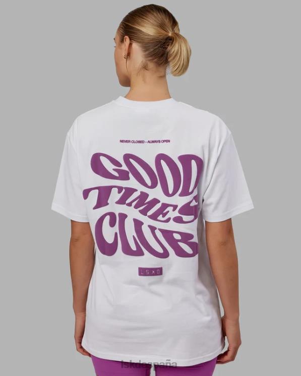 LSKD unisexo Camiseta oversize Good Times Heavyweight - White-Orchid 8T6NZ226 vestir