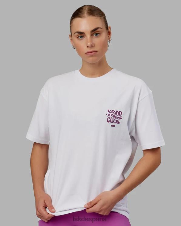 LSKD unisexo Camiseta oversize Good Times Heavyweight - White-Orchid 8T6NZ226 vestir
