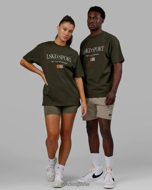 LSKD unisexo Camiseta oversize con bandera pesada - noche del bosque 8T6NZ318 vestir