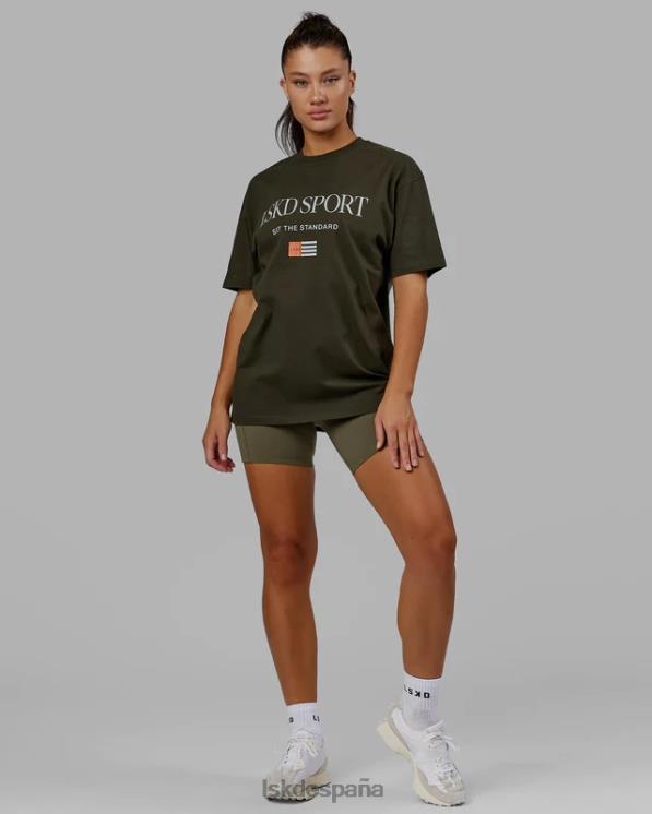 LSKD unisexo Camiseta oversize con bandera pesada - noche del bosque 8T6NZ318 vestir