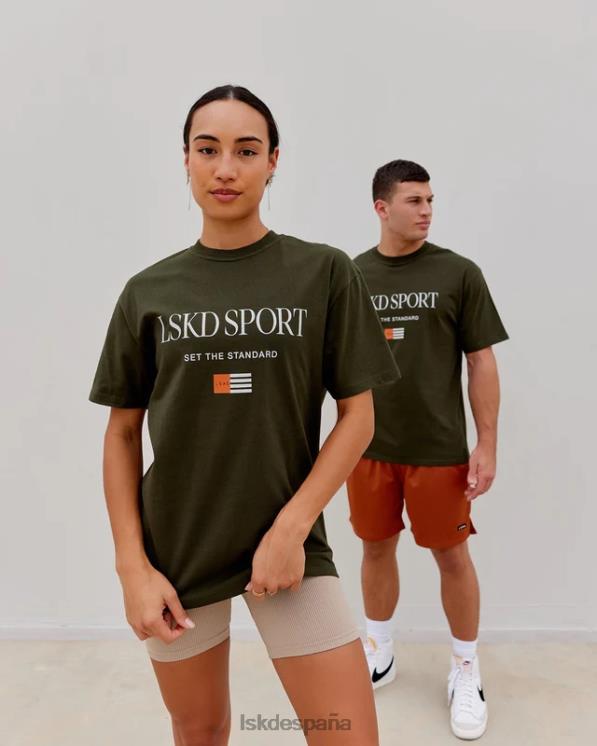 LSKD unisexo Camiseta oversize con bandera pesada - noche del bosque 8T6NZ318 vestir