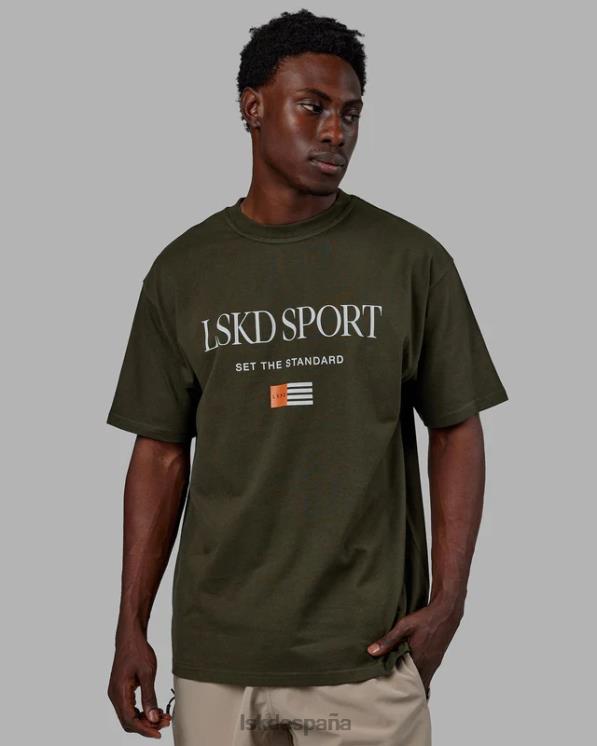 LSKD unisexo Camiseta oversize con bandera pesada - noche del bosque 8T6NZ318 vestir