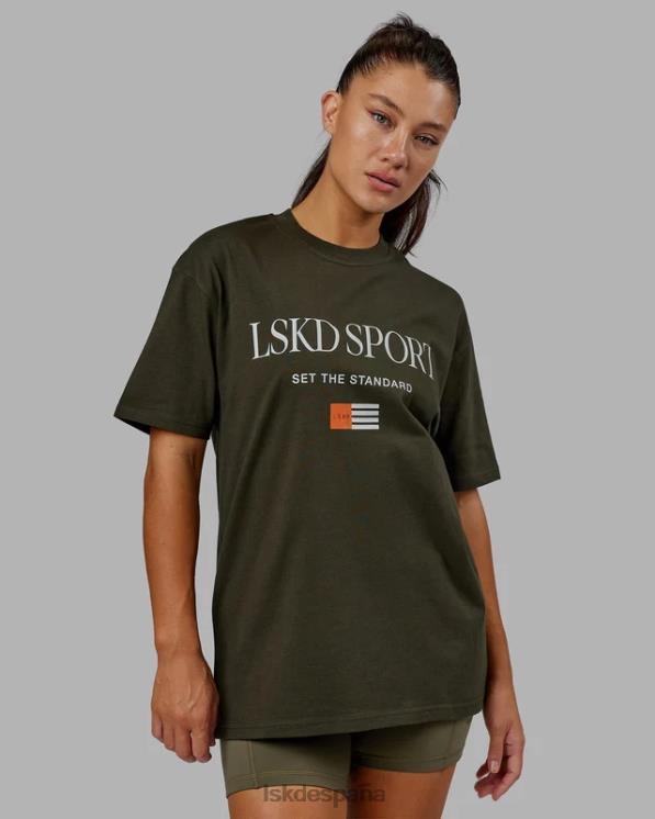 LSKD unisexo Camiseta oversize con bandera pesada - noche del bosque 8T6NZ318 vestir