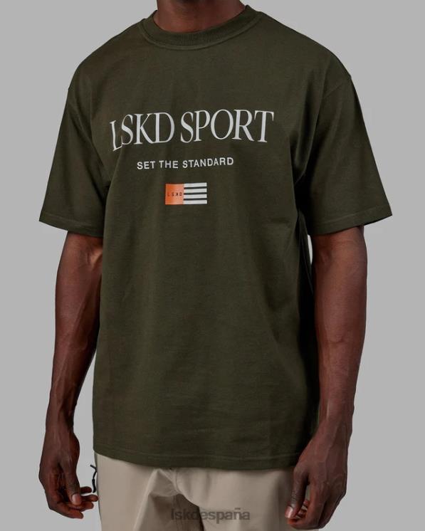 LSKD unisexo Camiseta oversize con bandera pesada - noche del bosque 8T6NZ318 vestir