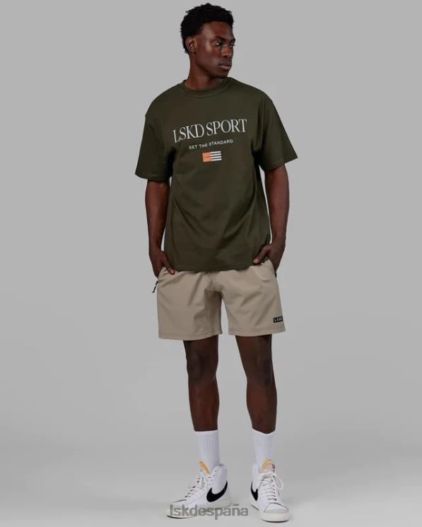 LSKD unisexo Camiseta oversize con bandera pesada - noche del bosque 8T6NZ318 vestir