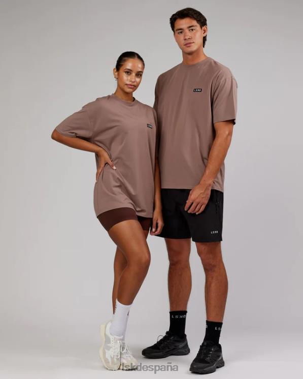 LSKD unisexo camiseta icónica de flxcotton de gran tamaño - taupe profundo 8T6NZ303 vestir