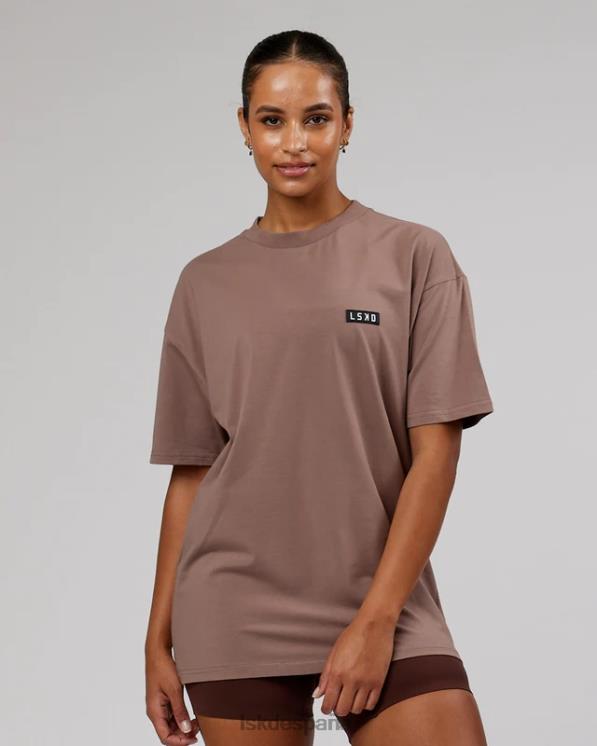 LSKD unisexo camiseta icónica de flxcotton de gran tamaño - taupe profundo 8T6NZ303 vestir