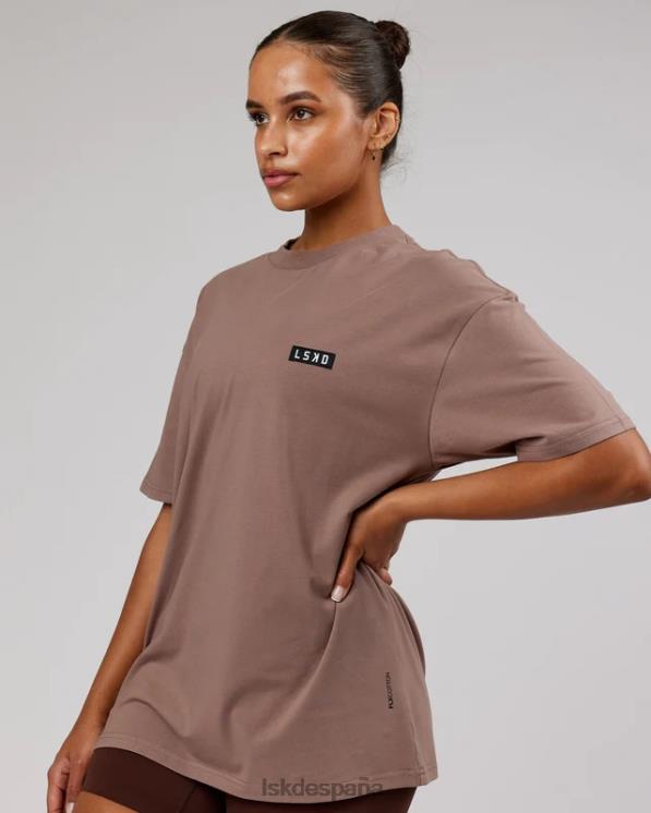 LSKD unisexo camiseta icónica de flxcotton de gran tamaño - taupe profundo 8T6NZ303 vestir