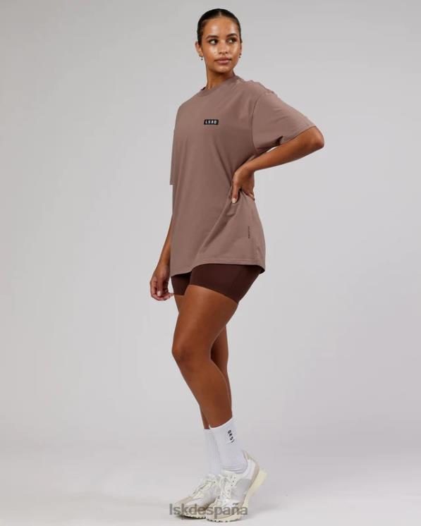 LSKD unisexo camiseta icónica de flxcotton de gran tamaño - taupe profundo 8T6NZ303 vestir