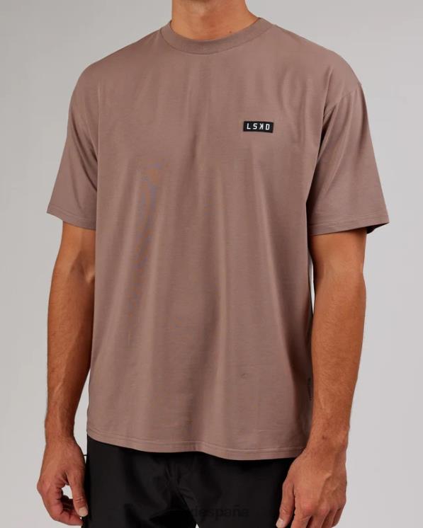 LSKD unisexo camiseta icónica de flxcotton de gran tamaño - taupe profundo 8T6NZ303 vestir
