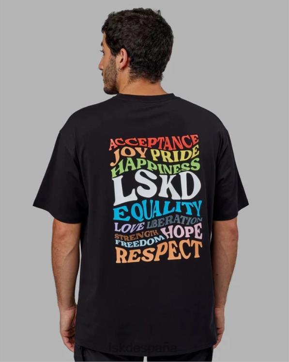 LSKD unisexo camiseta oversize de algodón flx de amplificar - negro 8T6NZ316 vestir