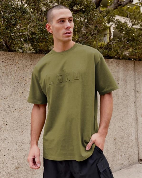 LSKD unisexo camiseta pesada estampada de gran tamaño - moss stone 8T6NZ219 vestir