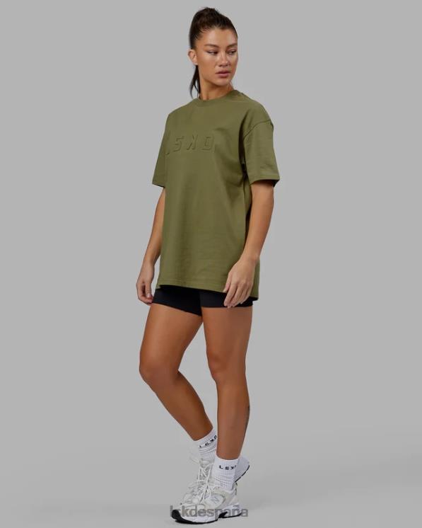 LSKD unisexo camiseta pesada estampada de gran tamaño - moss stone 8T6NZ219 vestir