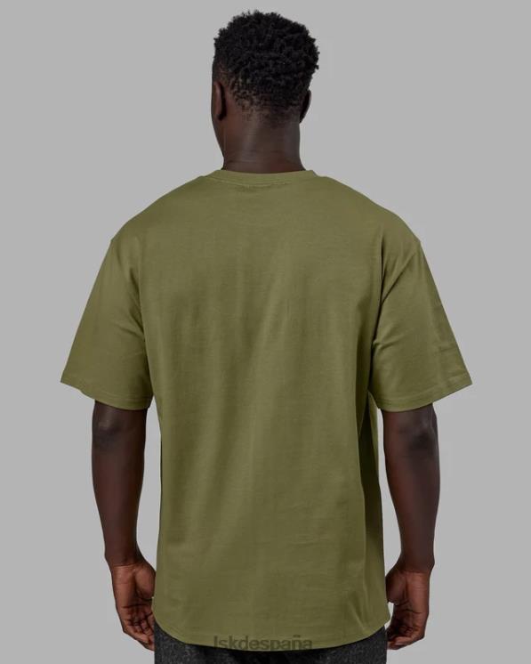 LSKD unisexo camiseta pesada estampada de gran tamaño - moss stone 8T6NZ219 vestir