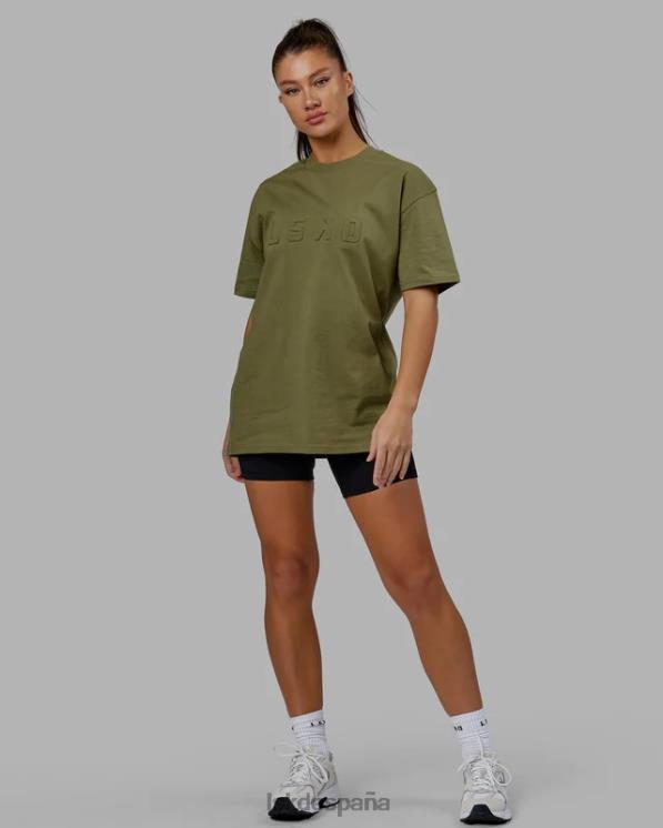 LSKD unisexo camiseta pesada estampada de gran tamaño - moss stone 8T6NZ219 vestir