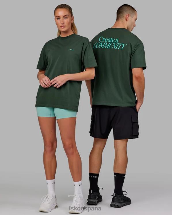 LSKD unisexo camiseta vs2 flxcotton oversize - vital green-teal 8T6NZ267 vestir