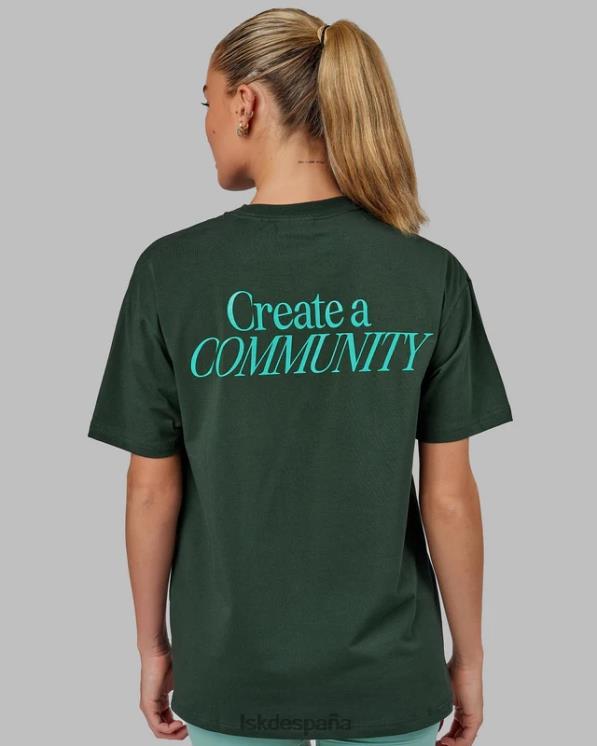 LSKD unisexo camiseta vs2 flxcotton oversize - vital green-teal 8T6NZ267 vestir