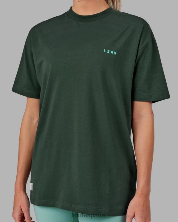 LSKD unisexo camiseta vs2 flxcotton oversize - vital green-teal 8T6NZ267 vestir