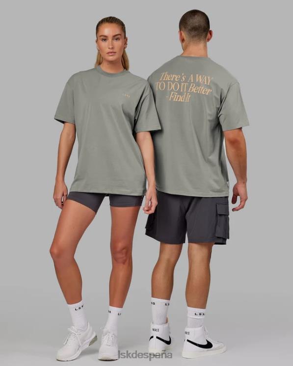 LSKD unisexo camiseta vs4 flxcotton oversize - grafito-mandarina 8T6NZ265 vestir