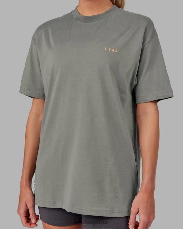 LSKD unisexo camiseta vs4 flxcotton oversize - grafito-mandarina 8T6NZ265 vestir