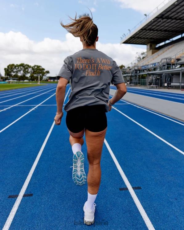 LSKD unisexo camiseta vs4 flxcotton oversize - grafito-mandarina 8T6NZ265 vestir