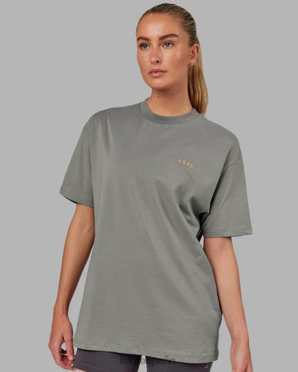 LSKD unisexo camiseta vs4 flxcotton oversize - grafito-mandarina 8T6NZ265 vestir