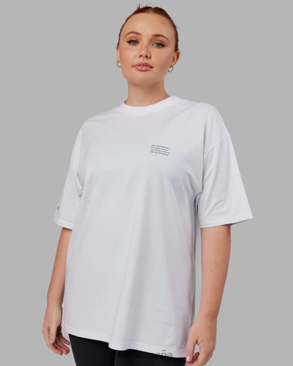 LSKD unisexo esforzarse flxcotton camiseta de gran tamaño - blanco 8T6NZ309 vestir