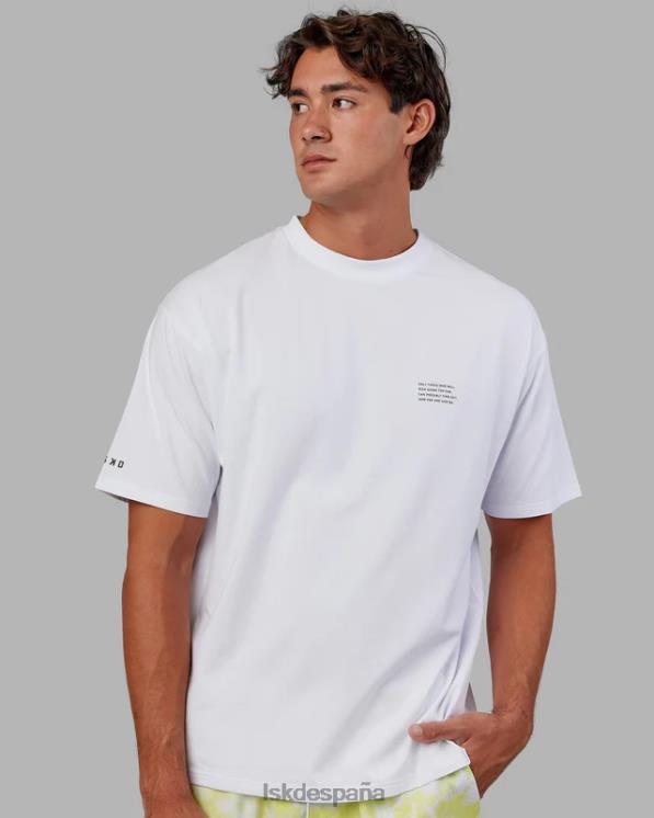 LSKD unisexo esforzarse flxcotton camiseta de gran tamaño - blanco 8T6NZ309 vestir