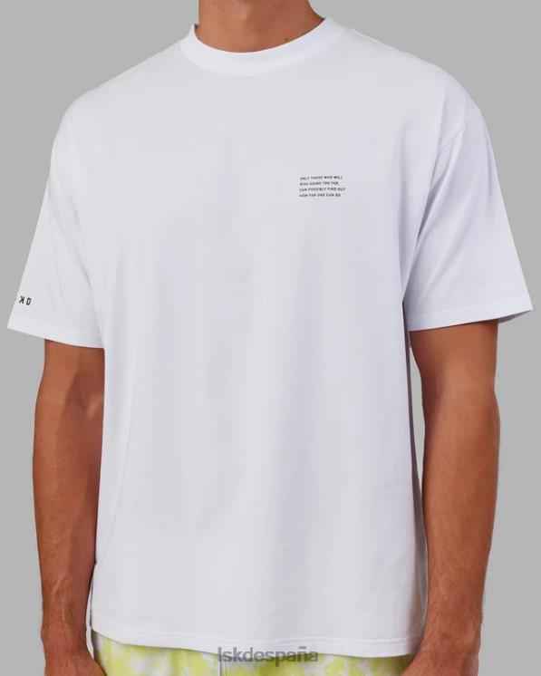 LSKD unisexo esforzarse flxcotton camiseta de gran tamaño - blanco 8T6NZ309 vestir