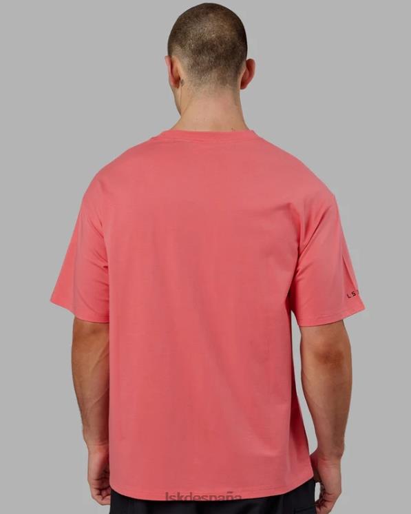 LSKD unisexo esforzarse flxcotton camiseta de gran tamaño - sunkist coral 8T6NZ310 vestir