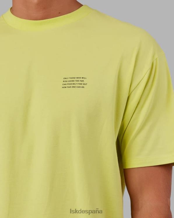 LSKD unisexo esforzarse flxcotton camiseta de gran tamaño - verde cítrico 8T6NZ308 vestir