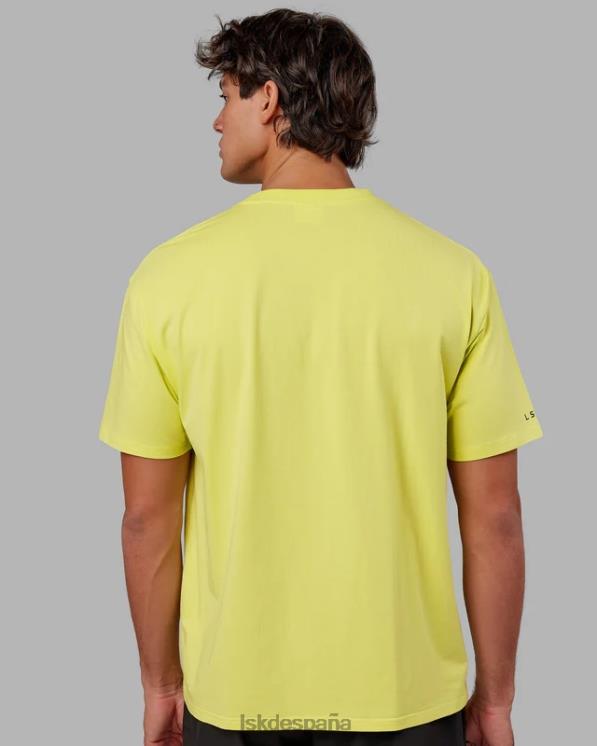 LSKD unisexo esforzarse flxcotton camiseta de gran tamaño - verde cítrico 8T6NZ308 vestir