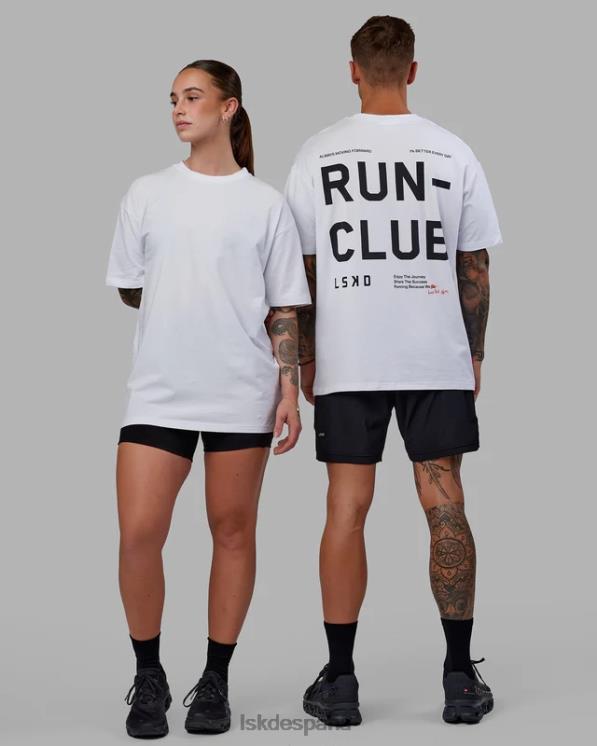 LSKD unisexo love the run flxcotton tee oversize - blanco-negro 8T6NZ272 vestir