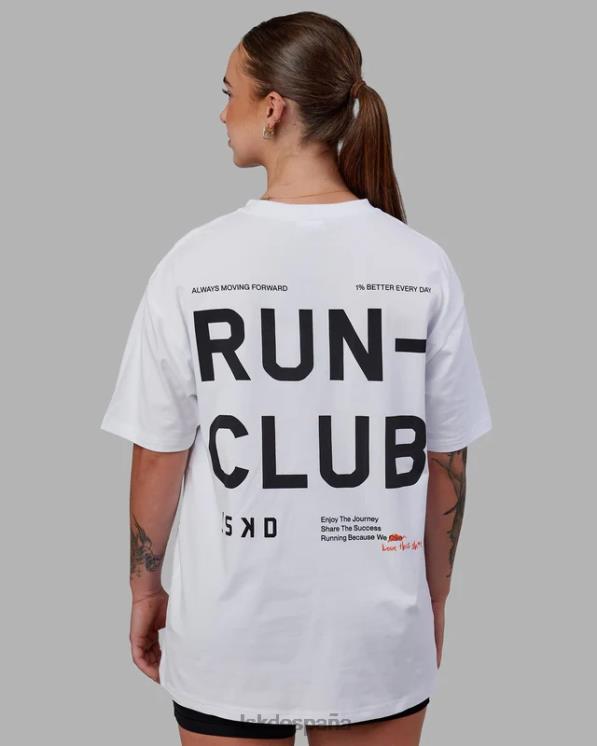 LSKD unisexo love the run flxcotton tee oversize - blanco-negro 8T6NZ272 vestir