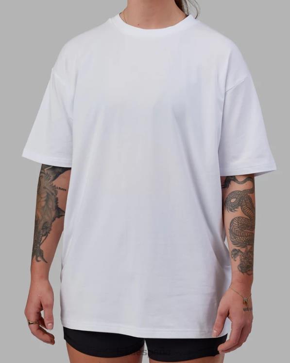 LSKD unisexo love the run flxcotton tee oversize - blanco-negro 8T6NZ272 vestir