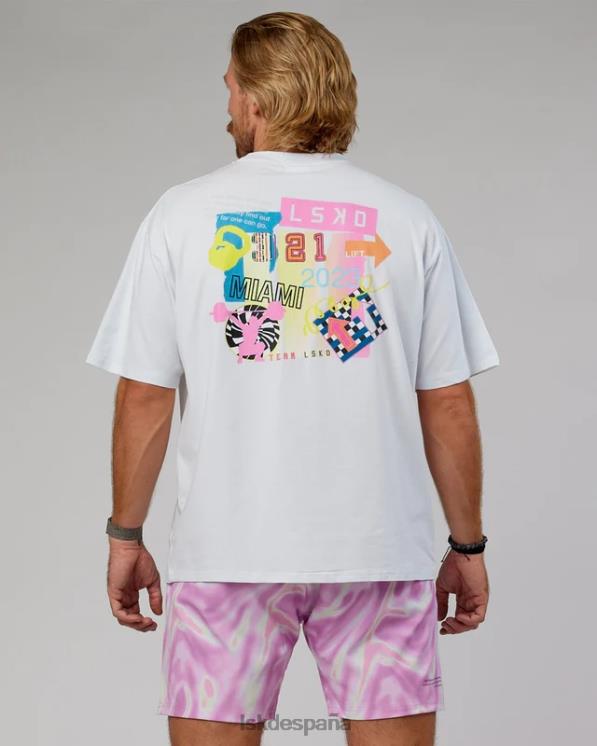 LSKD unisexo miami23 camiseta flxcotton oversize - blanco 8T6NZ295 vestir