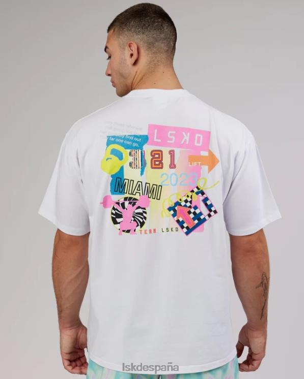 LSKD unisexo miami23 camiseta flxcotton oversize - blanco 8T6NZ295 vestir