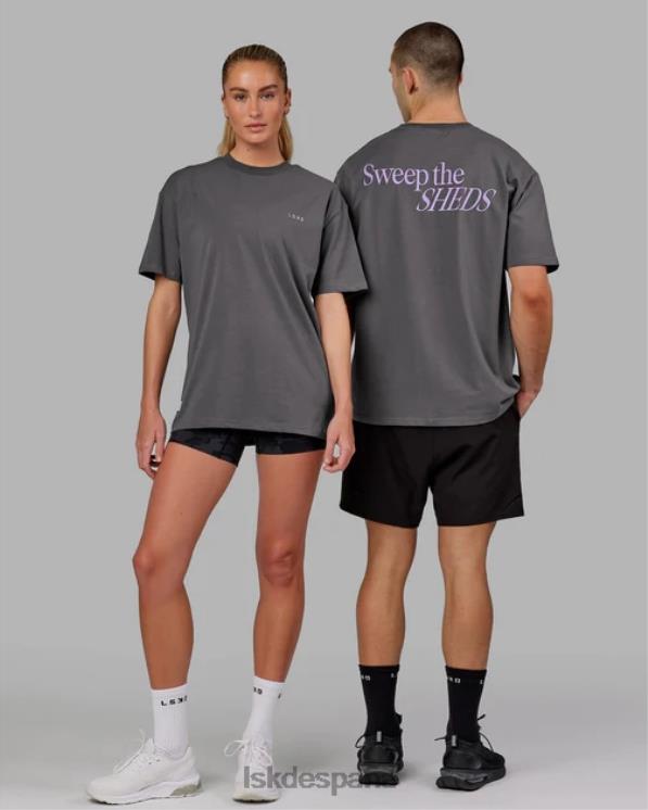 LSKD unisexo vs3 flxcotton tee oversize - asfalto-púrpura 8T6NZ278 vestir