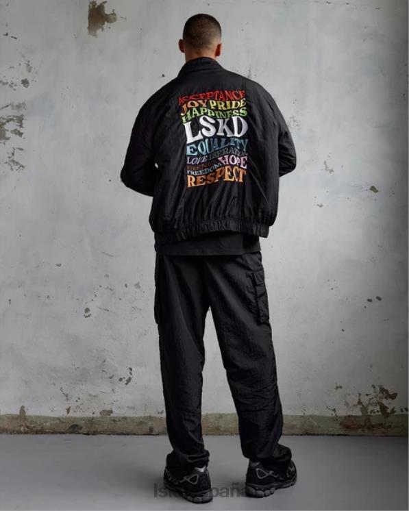 LSKD unisexo chaqueta bomber amplificada - negro 8T6NZ494 vestir